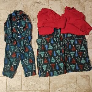 Festive Tree Print Kids Pajamas
